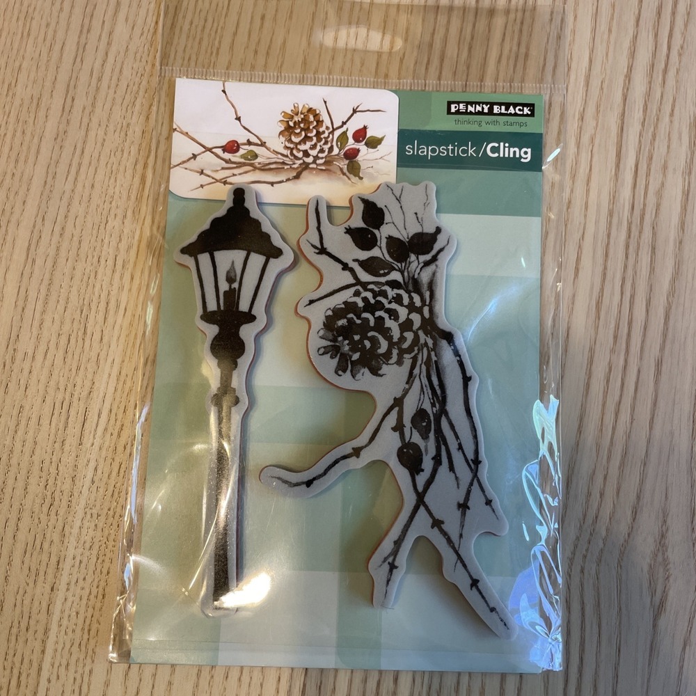 Penny‎ Black Slapstick Cling Stamp Lamp Post Fall Paper Crafts